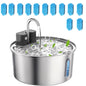 3L Stainless Steel Wireless Recharging Sensor Pet Cat Water Fountain Auto Drinking Fountain For Cats Dog Drinker Dispenser Bowl