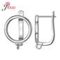 Fashion DIY Cubic Zirconia Earrings Hook Rhinestone 925 Sterling Silver Earring Findings For Handmade Jewelry Accessories