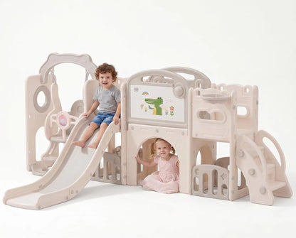 12-In-1 Toddler Playground Gym Playset - Indoor Outdoor Swing Set with
