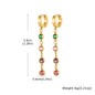 Dainty Colorful CZ Station Choker Necklace, Womne's Gold Plated Stainless Steel Chain Tarnish Free Stackable Jewelry Waterproof