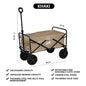 Large Capacity Collapsible Folding Utility Beach Wagon Cart Heavy Duty Fold Wagon Outdoor Trolley Portable Camping Cart