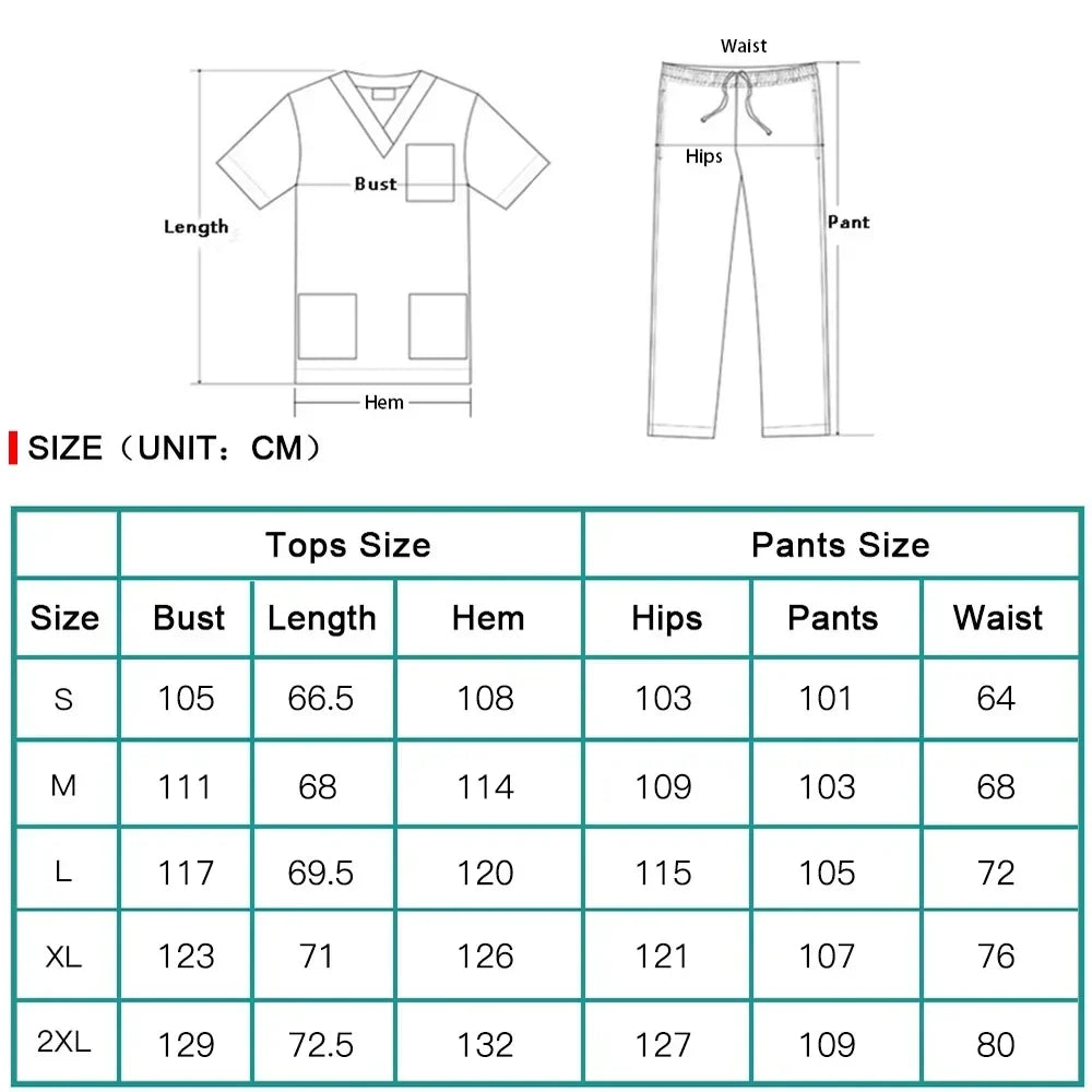 Women's Medical Uniform Elastic Scrub Set