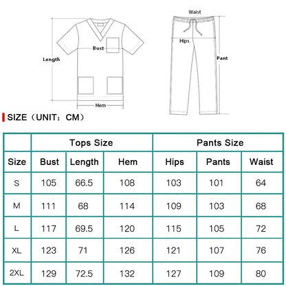 Women's Medical Uniform Elastic Scrub Set