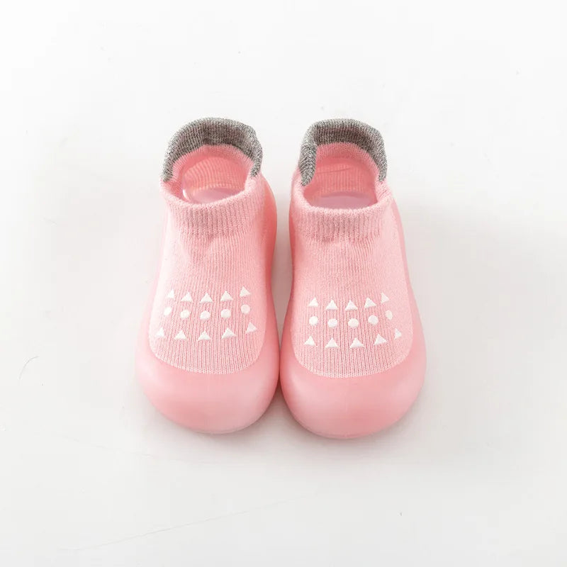 Baby Floor Shoes Blue and Pink Baby Indoor and Outdoor Walking Socks