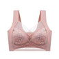L-5XL Contrast Lace Wireless Bras For Womens Lingerie Top Female Lace Bra Underwire Plus Size Brassiere Perspective Sexy Bras