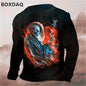 Horror Skulls Style Men T-Shirts Spring Autumn Long Sleeve Rock Skull 3D Print Street Hip Hop Male Tees 6XL Big Size Casual Tops