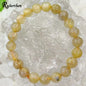 Ruberthen New Design AA Grade Natural Golden Rutilated Quartz Stone Bracelet Natural Rutile Metaphysical Confidence Jewelry