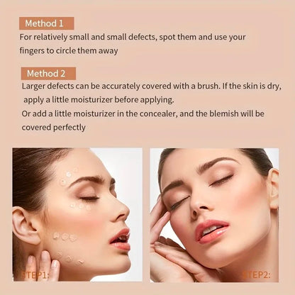 Full Coverage Waterproof Concealer – Hides Tattoos, Scars & Blemishes, Natural Matte Foundation for All Skin Tones, Long-Lasting