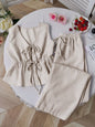 Solid Cami Wide Leg Pants Set | Tie Waist Loose Fit | Summer Two Piece Casual Outfit