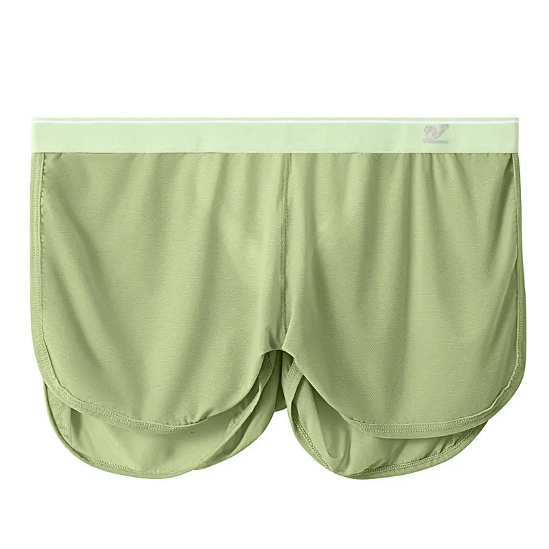 New Men Underwear Summer Ice Mesh Home Pants Men's Boxer Shorts Quick Drying Fitness Hip Lifting Men's Bikini