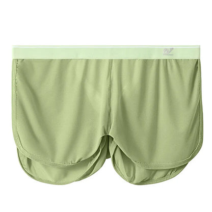 New Men Underwear Summer Ice Mesh Home Pants Men's Boxer Shorts Quick Drying Fitness Hip Lifting Men's Bikini