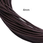 5m 3/4/6mm Braided Leather Cord Rope Strip Thread for DIY Pendant Neck Weaving Bracelet Jewelry Making Supplies Crafts Accessory