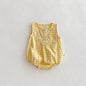 Summer Baby Girls Sleeveless Romper  Plaid Newborn Baby Bodysuit  0-2 Years Old Infant Jumpsuit