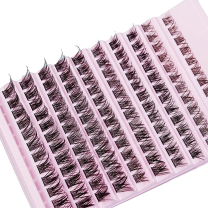 Lash Clusters 120pcs Cluster Lashes 8-16mm Wispy Individual Lashes Extensions Natural Look D Curl Fluffy Lashes