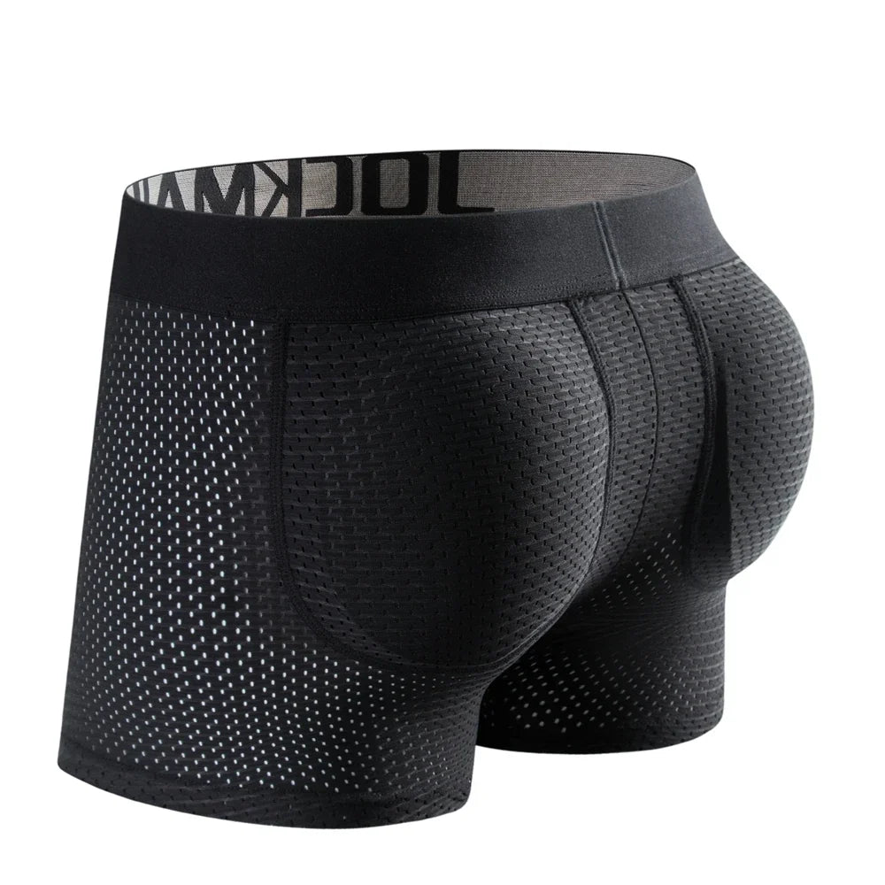 Sexy Men Underwear Boxer Shorts Push Up Padded Underwear Men's Boxers Hip Butt Padded Elastic Truncks Enhancement or As Swimwear