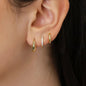 3 Pairs Stainless Steel Crystal Zirconia Hoop Earrings for Women