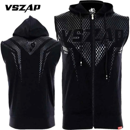 Vszap Hooded Sleeveless MMA Fitness Vest
