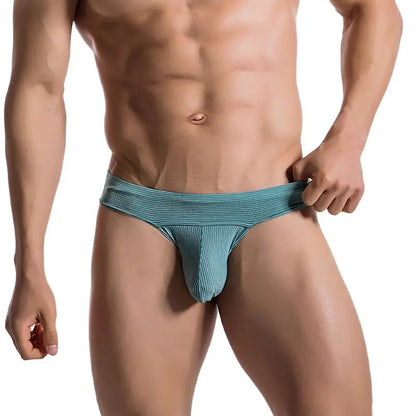 Sexy Men Low Rise Briefs Men's Penis Large U Convex Pouch Underwear Briefs Slips Male Panties Stretch Breathable Underpants