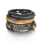 MeMolissa New Fashion Braided Wrap Leather Bracelets for Men High Quality Vintage Charm Wood Beads Ethnic Tribal Wristbands