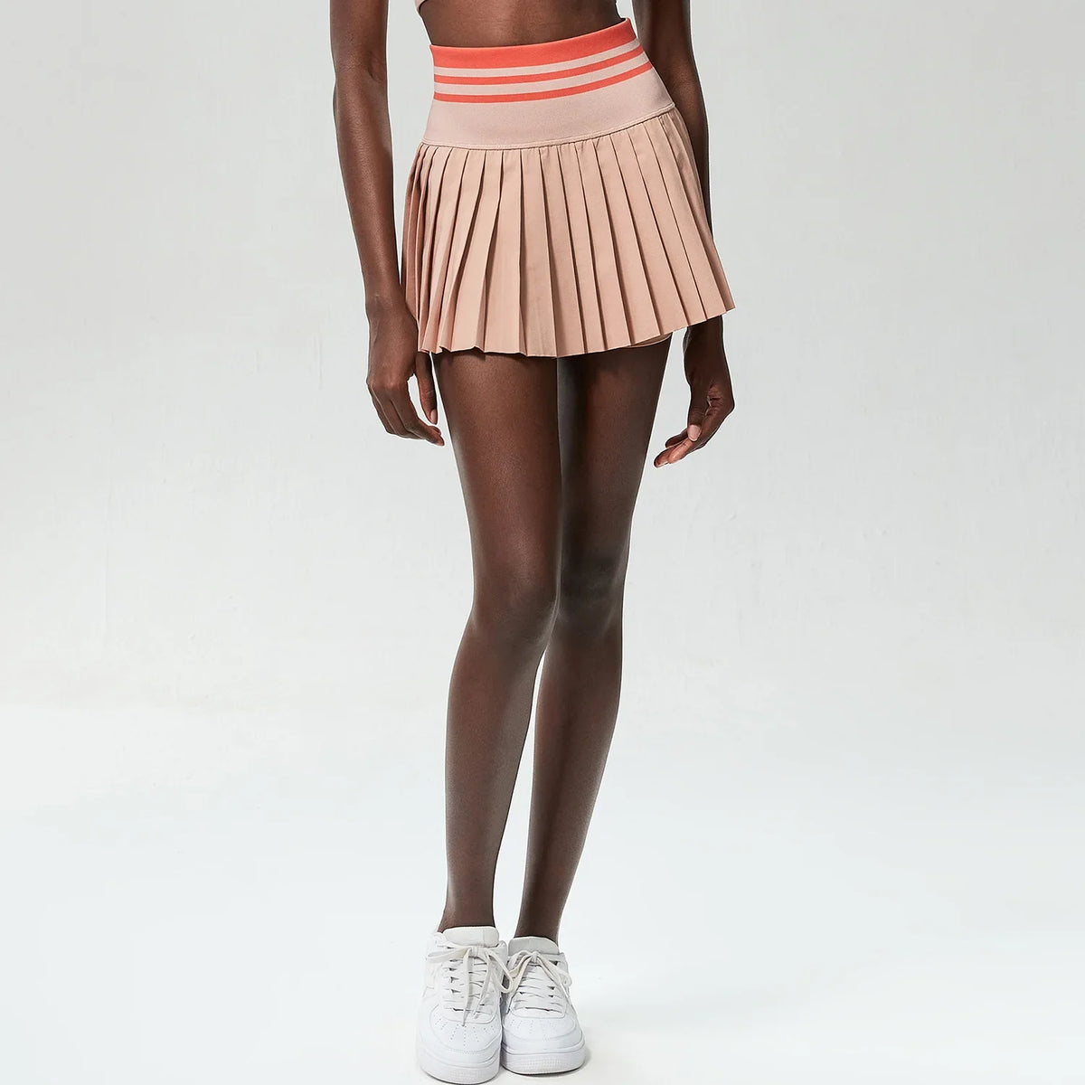 High-Waist Pleated Skort with Pockets for Active Women