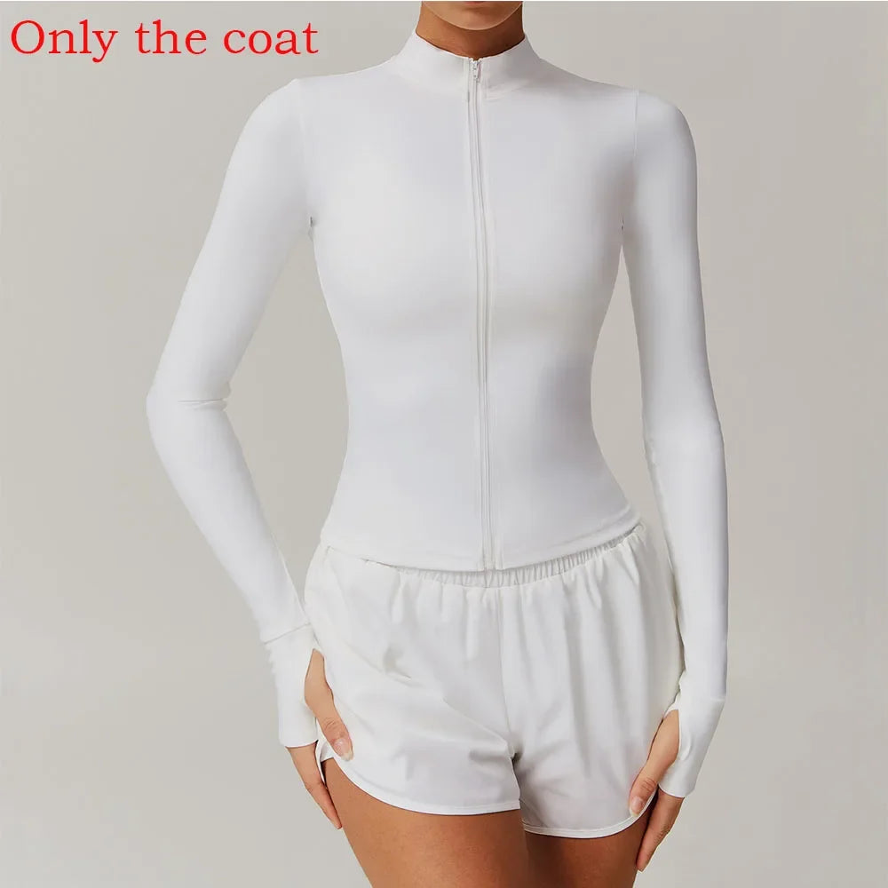 Women Zip Long Sleeve Sports Jacket