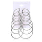 12pairs/6pairs Simple Punk Hoop Earrings Set Big Circle Earrings