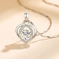 925 Sterling Silver Heart Shaped Necklace Bracelet Set for Women
