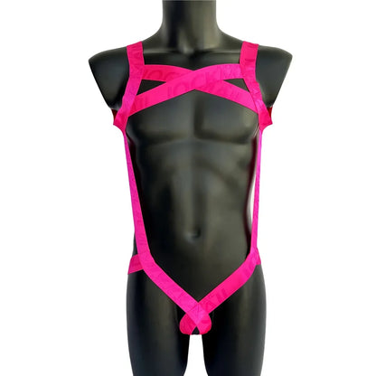 Sexy Lingerie Man Harness Chest Bodysuit Fetish Men Hollow Out Bondage Jockstrap Gay Underwear Men's Jumpsuit Ring Strap Fun