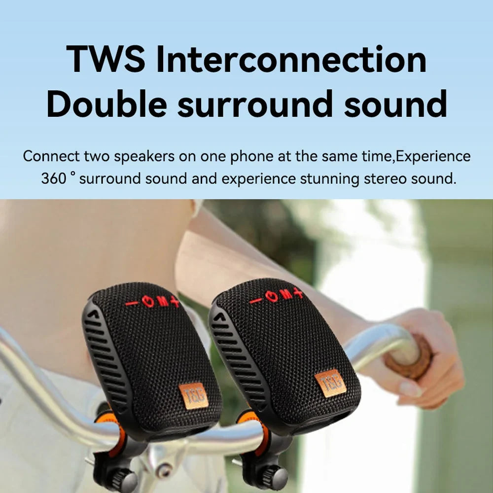 Outdoor Bicycle Bluetooth Speaker Portable Wireless Sound Box Rechargeable Handlebar Speaker Waterproof Bluetooth Speaker TG392