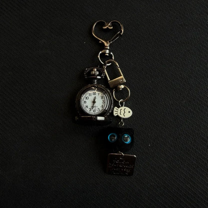 Original Hollow Heart Pocket Watch Chain Keychain Design Steampunk Clock Vintage Necklace Pendant Jewelry Watch Men Women Gift