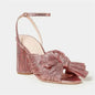 Summer High Quality Open Umbilical Bow High Heels Women's Sandals Party Dress Wedding Shoes