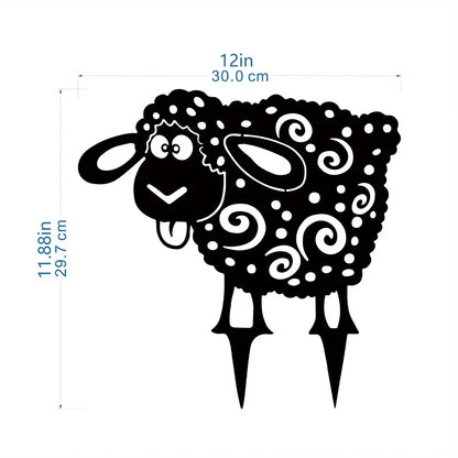 HelloYoung Add a Touch of Whimsy to Your Garden with this Metal Sheep Yard Art Silhouette Wall Art Home Decoration