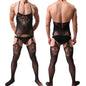 Sexy Adult Couple Sex Tоy 2025 Man's Fishnet Lingerie Jumpsuits Male Sheer Babydoll Nightwear Sleepwear Porn Gentlemen Underwear
