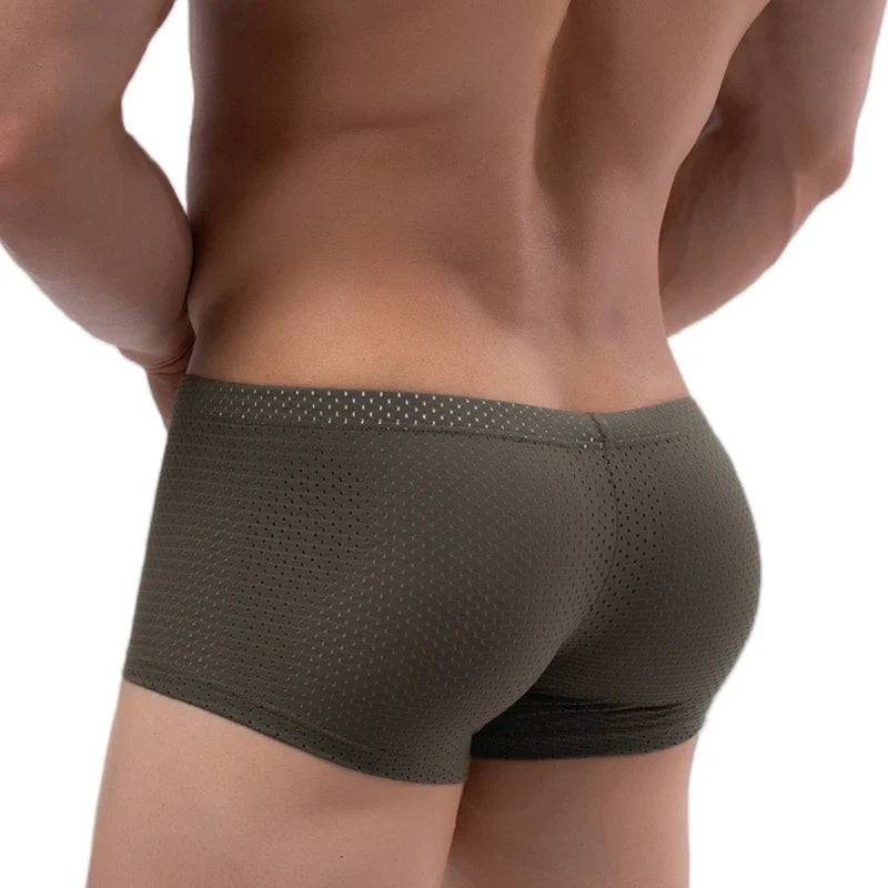 Men's Mesh Underwear Boxer Briefs See Through