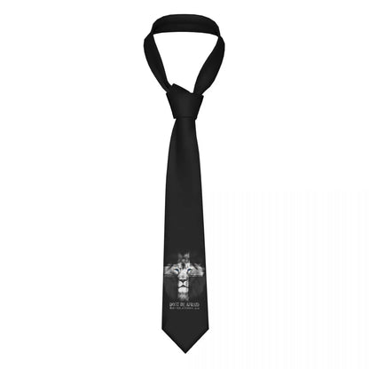 Fashion Lion Of Judah Jesus Necktie for Men Personalized Silk Christian Faith Judah Business Tie