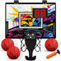 Indoor Outdoor Basketball Hoop for Kids, Mini Hoop with Scoreboard & 3 Balls, Basketball Toys Gifts for 3+ Year Old Boys Girls