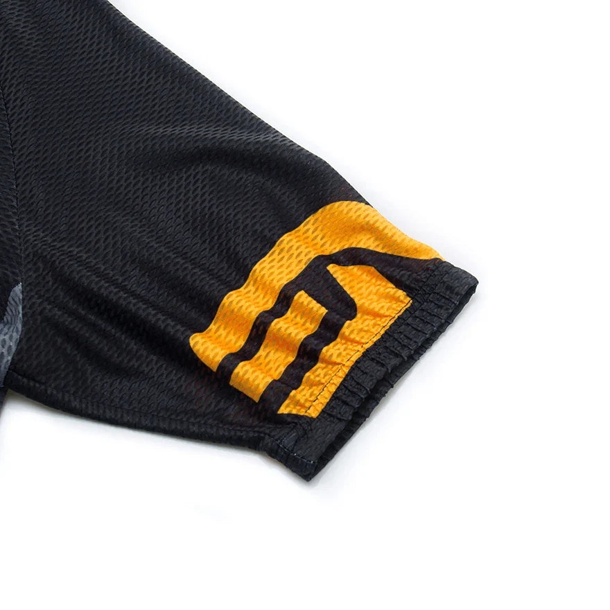 Black Cycling Jersey and Bib Shorts Set