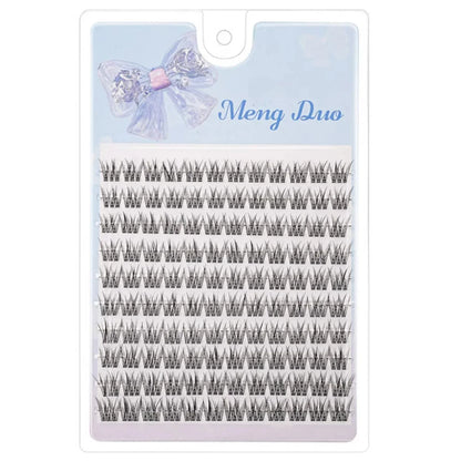 Easy Self Application Fish Tail Manga Cat Eye Lashes 120Pcs Fluffy Natural Long Reusable DIY Starter Makeup Lashes