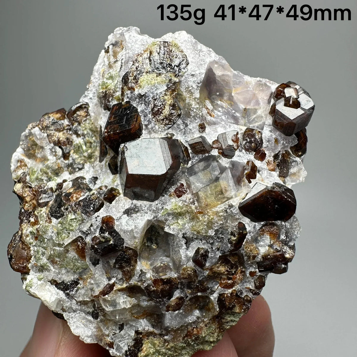 Natural Dark Brown Andradite Garnet Cluster Raw Crystal Mineral Specimen Calcite Matrix Healing Stone Home Decoration