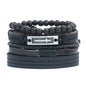 Modyle Multi-layer Gothic Leather Bracelet Set Punk Viantage Wings Charms Handwoven Bracelets for Men Jewelry Gifts