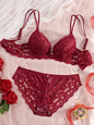 Single of Women's Underwear Set Sexy Lace Patchwork with Push Up Bra Romantic Sheer Women's Panties