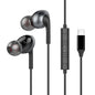 USB Type C in Ear Headphones HiFi Stereo Earphones With HD Mic Wired Earbuds For Samsung Galaxy S25 S24 S23 Wire Control Headset