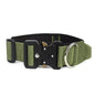 Large Dog Collar Durable Nylon Military Tactical Adjustable Pet Lead Outdoor Walking Training Collars Pitbull Labrador Supplies