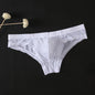 Sexy Men's Transparent Ice Silk Solid Color Panties Low-Waisted Breathable Underwear Pump Man Underpants Men Bulge Pouch Briefs
