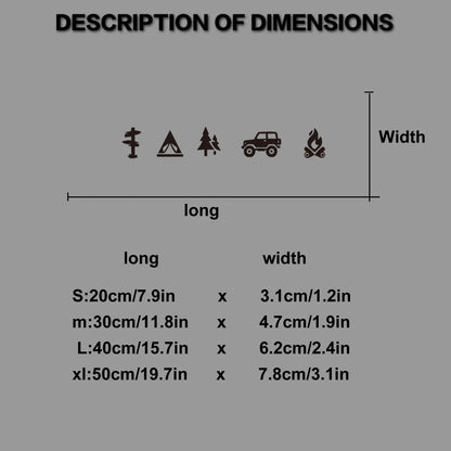 Camping Icons Outdoor Campfire Hiking Die Cut Vinyl Decal Sticker for