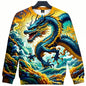 Full Print Chinese Dragon Graphic Sweatshirts For Men Women Long Sleeve Casual Round Neck Hoodie Streetwear Mens Sport Tracksuit