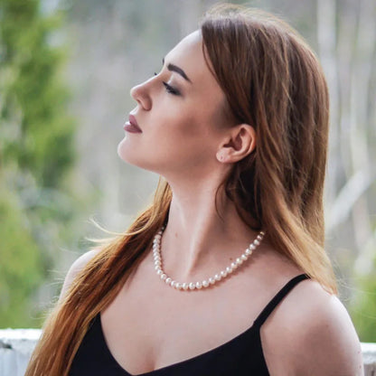 Imitation Pearl Necklace Adjustable Elegant Irregular Beads New Trend Date Wedding Party Jewelry Women Girls Gift
