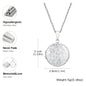 Vnox Never Fade Silver Color Stainless Steel Women Locket Pendant, Openable Heart Pendant Necklaces, Life Tree Floral Collar