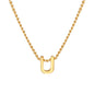 Vnox Chic Tiny A-Z Letters Necklaces for Women Girls, Gold Color Stainless Steel Initial Chokers,Small Pendent Necklaces Jewelry