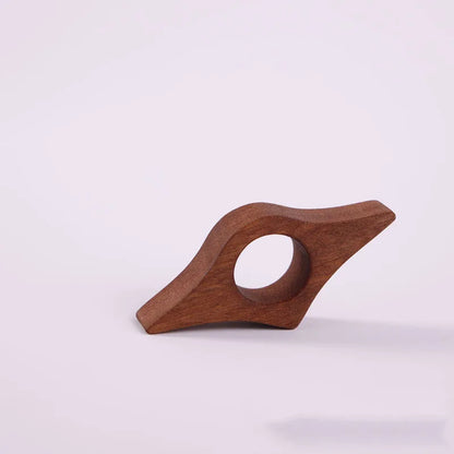 Solid Wood Thumb Book Support Book Page Holder Reading Finger Ring Page Clamp Convenient Bookmark School Office Supplies